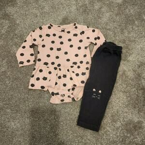Carter's Baby Girls Kitty Outfit Sz 12M